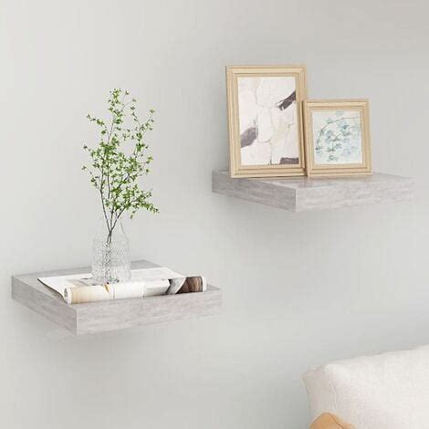 Set 2 Mensole Design Scandinavo Scaffali A Muro Mensole A Muro Grigio