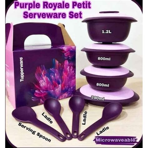 Purple Royale Petit Serveware Set Tupperware Shopee Malaysia