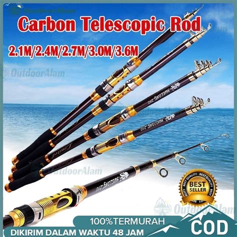 Jual Joran Pancing Murah Kuat Teleskopik Joran Pancing Carbon Fiber