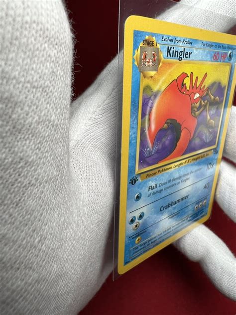 1995 96 98 Pokemon Card 1st Edition Kingler Fossil Set 38 62