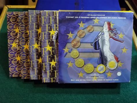 MONNAIE DE PARIS Coffret EURO 4 Series SET 1999 2000 2001 Et 2002 BU