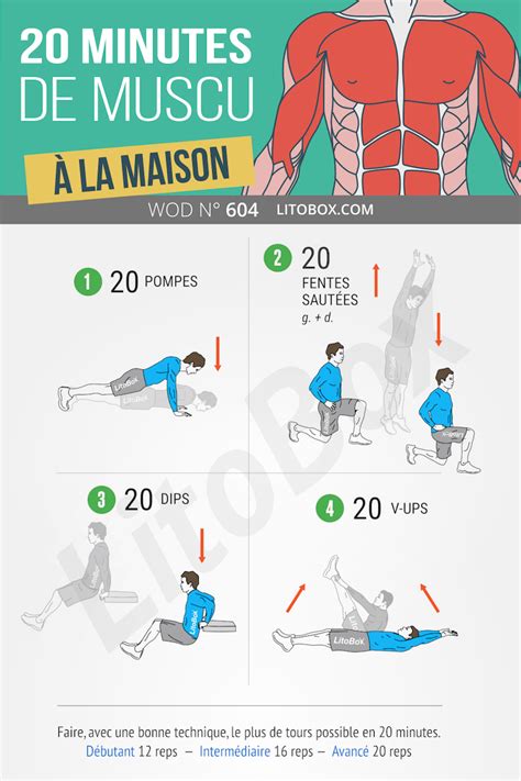 20 minutes de musculation à la maison Musculation a la maison