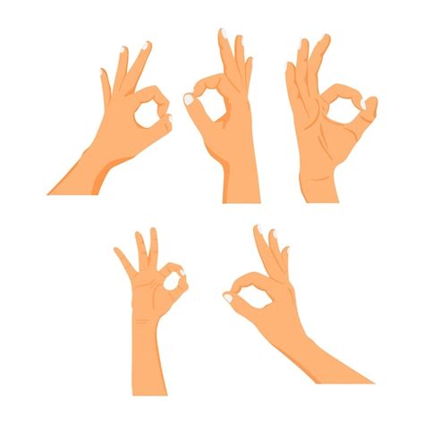 Premium Vector Hand Gesture Collection Ok