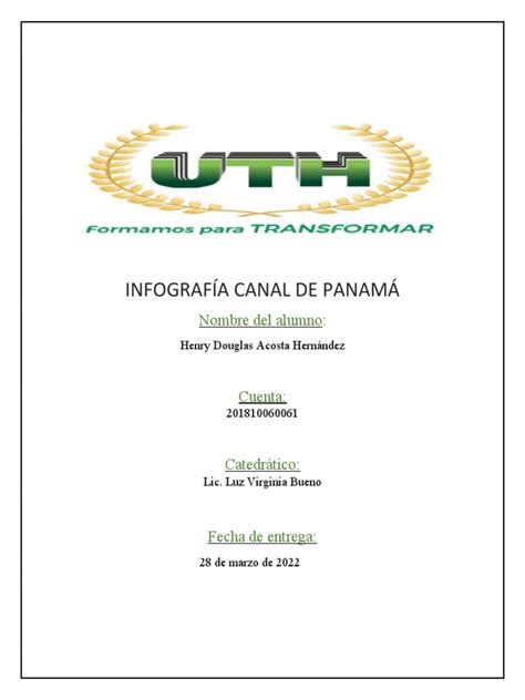 Infografía Canal De Panamá Pdf