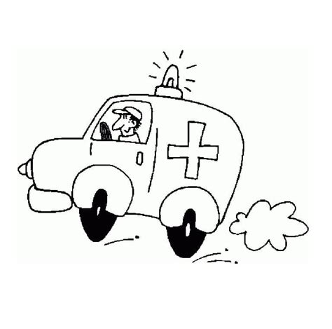 Coloriage Ambulance Pour les Enfants télécharger et imprimer gratuit