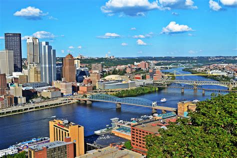 Tapety Pittsburgh Pensylwania stany zjednoczone Mosty 2048x1366