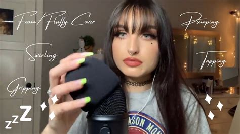 Beebee ASMR 1 Hour Foam Fluffy Cover On Mic Compilation Scratching