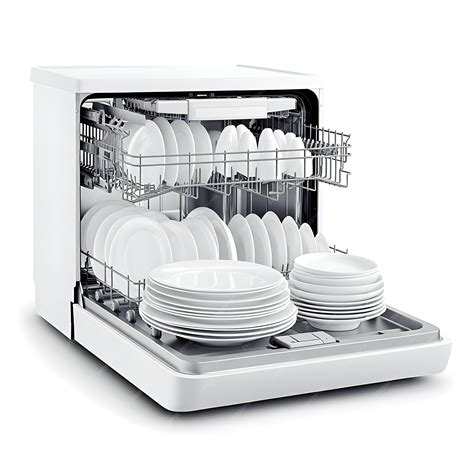 Sleek and Efficient Dishwasher Showcased on White Background | Premium