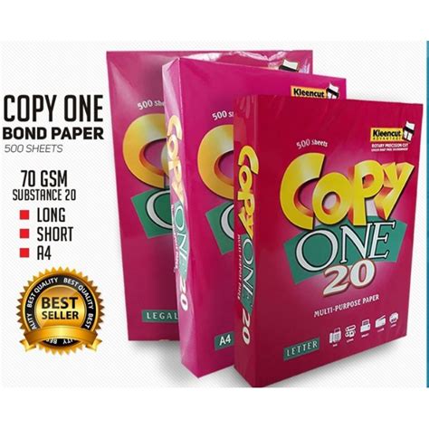 Bond Paper 500 Sheets 70 Gsm 20 Substance Shopee Philippines