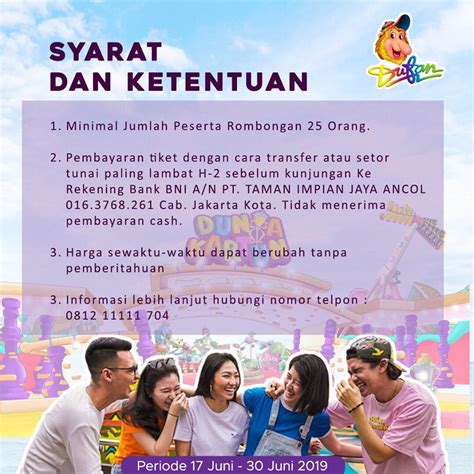 Promo Harga Tiket Rombongan DUFAN + Ancol - scanharga