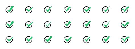 Premium Vector Set Of Check Mark Icons In A Circle Check Marks Or