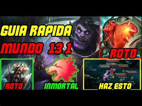 COMO JUGAR DOCTOR DR MUNDO JUNGLA TOP EN MENOS DE 5 MINUTOS GUIA FACIL