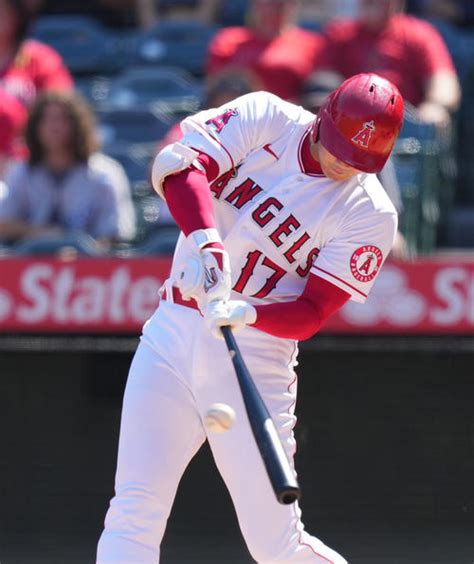 大谷翔平 17試合連続安打 日米通じて自己最長タイも79打席連続ノーアーチ Mlb 日刊スポーツ