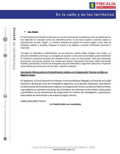 Fiscalía Colombia on Twitter En Argentina el Fiscal General