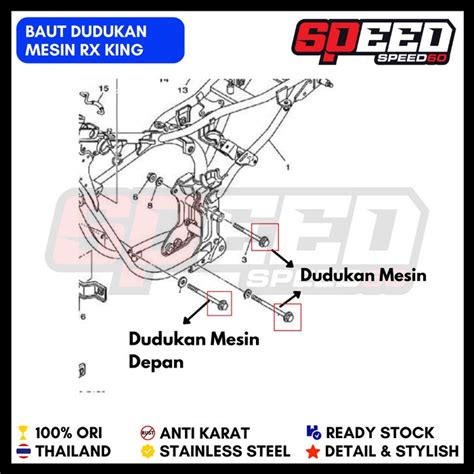 Jual Probolt Baut Dudukan Mesin Depan Rx King Stainless King Nut