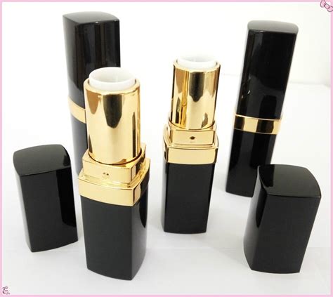 50pcs Lot Black Gold Empty Lipstick Tubes Black Gloss Lipbalm Container Elegant Chapstick Balm