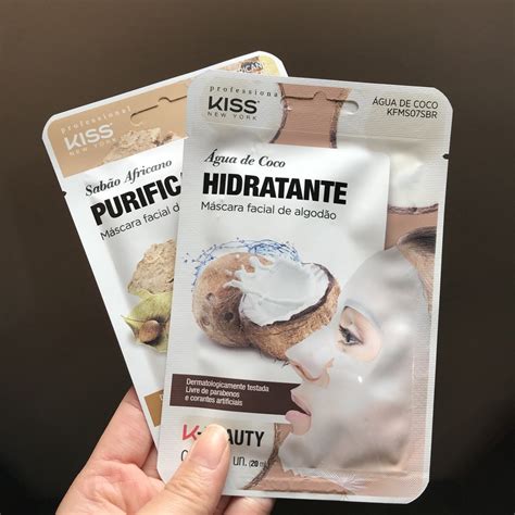 Kit 2 Máscaras Faciais Skincare Sheet Mask Kiss New York Shopee Brasil