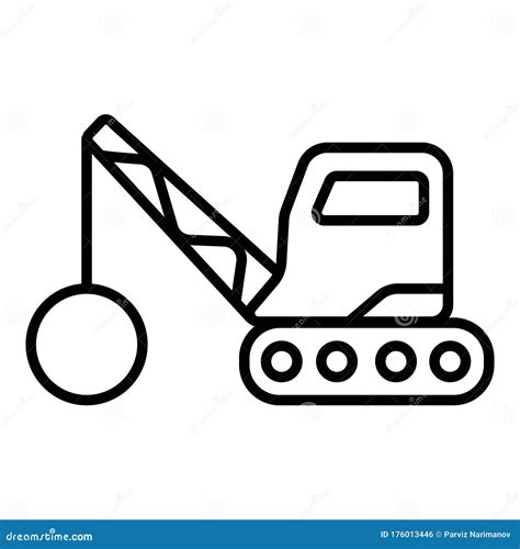 Demolish Truck Icon Vector Illustration Stock Vector Illustration Of