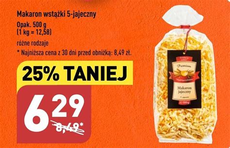 Promocja Makaron wstążki 5 jajeczny 500g w ALDI