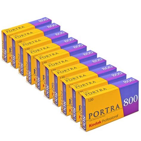 10x Kodak Professional Portra 800 Color Negative Film 120 Roll Film