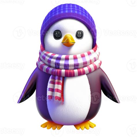 Penguin Cute Scarf Ai Generative 29958212 Png