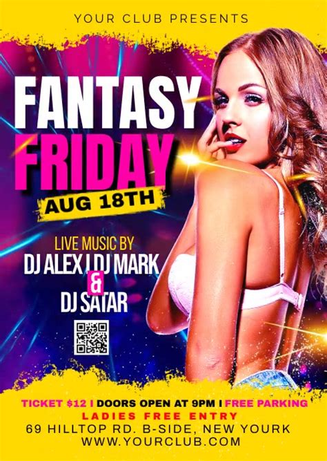 Friday Night Party Flyer Design Template Postermywall