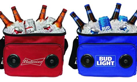 Bud Light Budweiser Metal Beer Ice Bucket Cooler Bbq Man Cave Beer