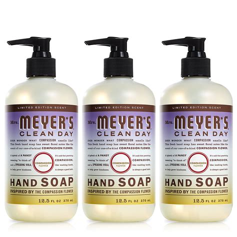 Mrs Meyers Clean Day Hand Soap Made With Essential Oils Biodegradable Formula Compassion