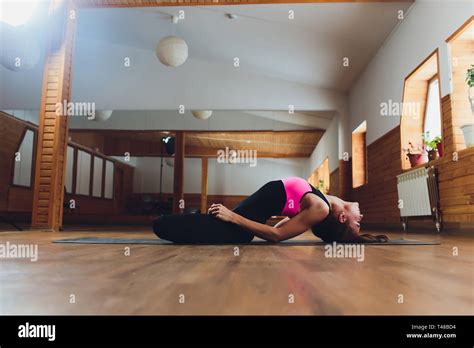 Young Yogi Attractive Woman Practicing Yoga Concept Standing In