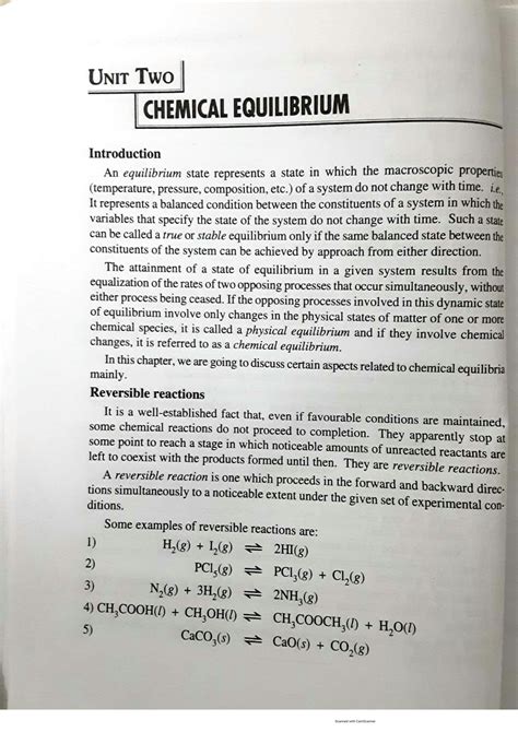 Solution Chemical Equilibrium Studypool