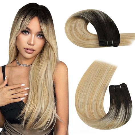 Amazon Moresoo Sew In Hair Extensions Balayage Human Hair Weft