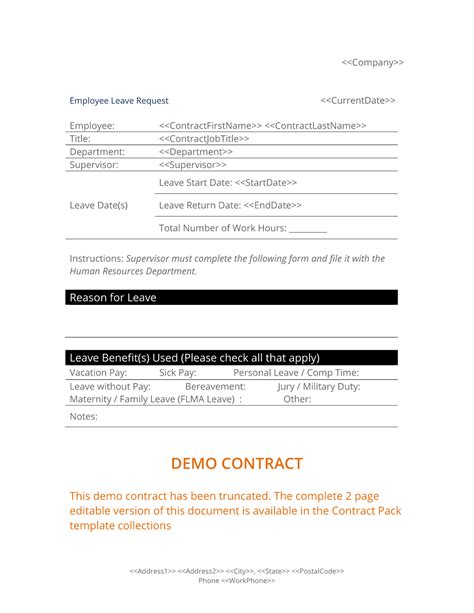 Employee Leave Request Form 3 Easy Steps