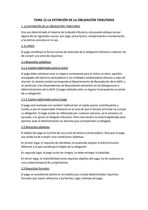 Tema Resumen Tema Manual De Derecho Financiero Y Tributario