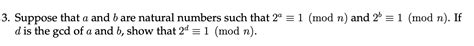 Solved Suppose That A And B Are Natural Numbers Such That Chegg