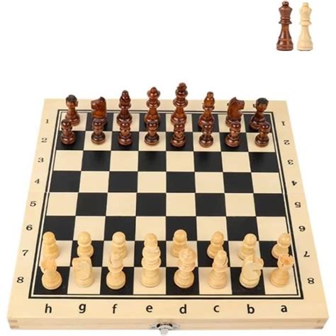 Portable Échiquier Boîte D Échecs En Bois Pliable Des Échecs