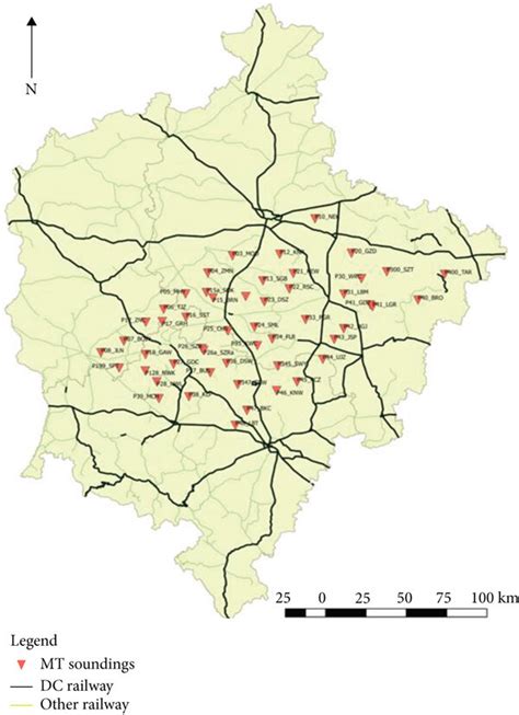 measuring stations location   railway map background