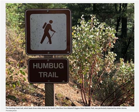 Humbug Creek Trail Re Opens In Malakoff Diggins Shp Mother Lode Trails