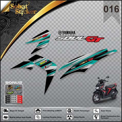 Jual STRIPING MIO SOUL GT STRIPING HOLOGRAM YAMAHA MIO SOUL GT TERBARU