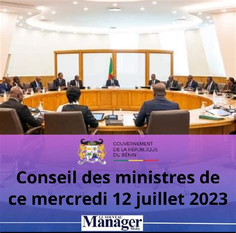 Bénin Intégralité du compte rendu du conseil des ministres de ce