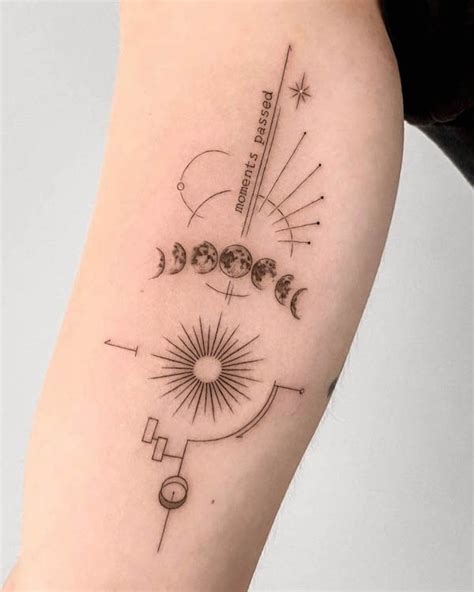 Solari E Lunari Tatuaggi Eleganti E Il Loro Significato