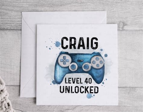 Gamer Birthday Card Big Birthday Ages For Him Dad Etsy Uk