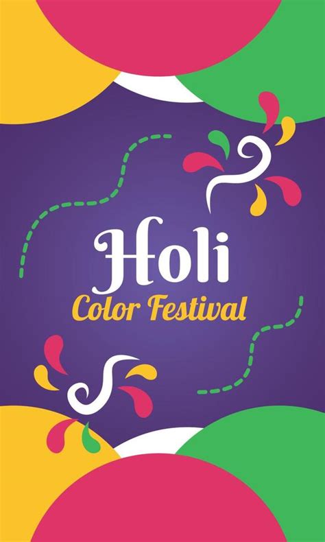 Colored vertical poster of Holi festival Vector illustration 20616183 ...