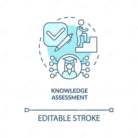 Knowledge Assessment Turquoise Concept Icon Stock Vector Illustration