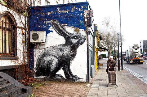 Roa Rabbit And Old Lady Photograph By David Resnikoff Fine Art America