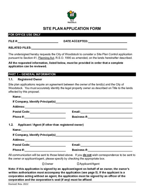 Fillable Online Site Plan Application Form Site Plan Fax Email Print