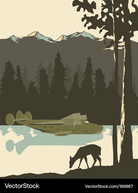 Wilderness poster Royalty Free Vector Image - VectorStock