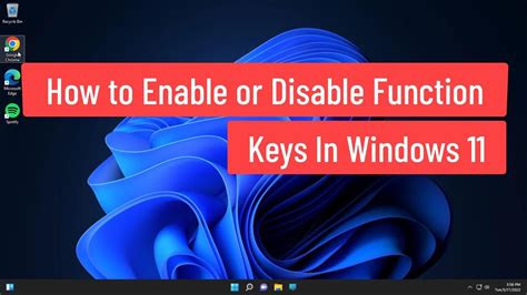 How To Enable Or Disable Function Keys In Windows Youtube