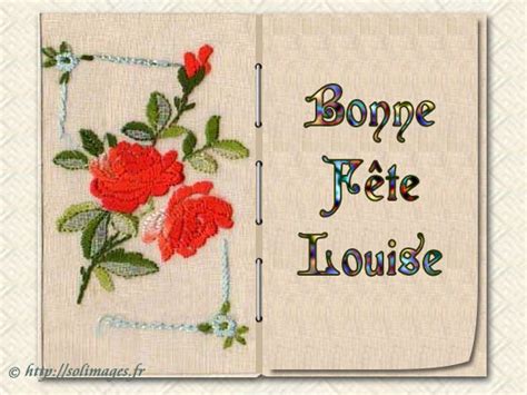 Cartes Virtuelles Solimages Bonne Fête Louise