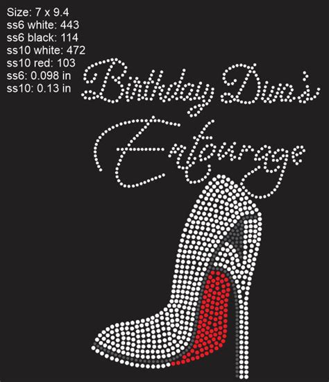 Instant Download Birthday Divas Entourage Rhinestone Svg Digital