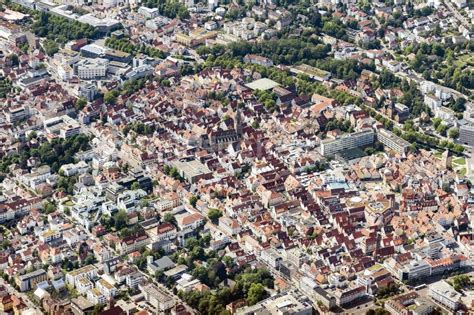 Reutlingen Von Oben Altstadtbereich Und Innenstadtzentrum In